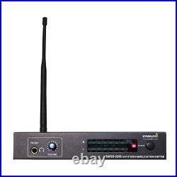 UHF Wireless Monitor Microphone System Wireless In-Ear Headset Bodypack Mic USA