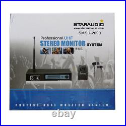 UHF Wireless Monitor Microphone System Wireless In-Ear Headset Bodypack Mic USA