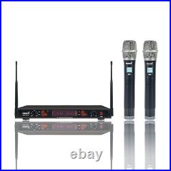 Wireless Microphone System 2 Channel UHF Handheld Microphone KTV Audio Club Mic