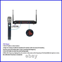 Wireless Microphone System 2 Channel UHF Handheld Microphone KTV Audio Club Mic