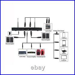 Wireless Microphone System 2 Channel UHF Handheld Microphone KTV Audio Club Mic