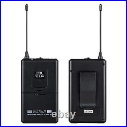 Wireless Microphone System 4 Channel 4 Headset & 4 Lavalier Lapel Mic 4 Bodyp