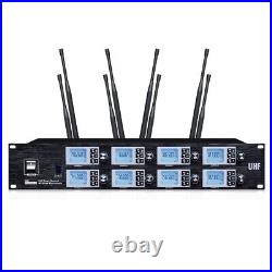 Wireless Microphone System 8 Channel UHF Lapel mic For Shure Microphone system