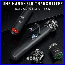 Wireless Microphone System Dual UHF Cordless Mic Set 8541752125 New