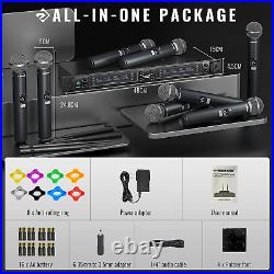 Wireless Microphone System, Eight-Channel Wireless Mic, With 8 Handheld Dynamic Mi