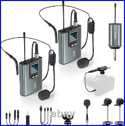 Wireless Microphone System Headset Mic/Stand Mic/Lavalier Lapel 1/4 Output