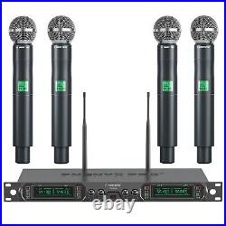 Wireless Microphone System Phenyx Pro 4-Channel UHF Wireless Mic Fixed Freq