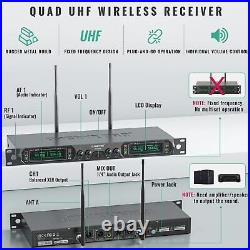 Wireless Microphone System Phenyx Pro 4-Channel UHF Wireless Mic Fixed Freq