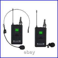 Wireless Microphone System Pro Audio 6 Channel UHF 3 Handheld 3 Headsets Lavalie