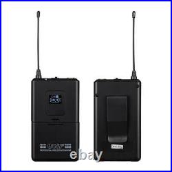 Wireless Microphone System Pro Audio UHF 4 Channel 4 Lavalier Bodypacks Headset