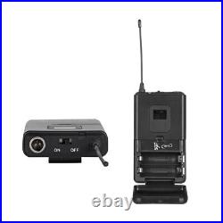 Wireless Microphone System UHF Pro Audio 8 Channel 8 Lavalier Bodypacks Headset