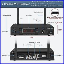 Wireless Microphone System, VHF Wireless Mic Set with Handheld