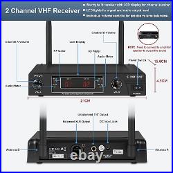 Wireless Microphone System, VHF Wireless Mic Set with Handheld Microphone/Bodypa