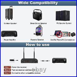 Wireless Microphone System, VHF Wireless Mic Set with Handheld Microphone/Bodypa