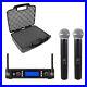 Wireless Microphone System for Church Karaoke Vocals Dual Handheld Mic w Case