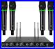 Wireless Microphones System Rechargeable, 4-Channel Professional Microphone Wir