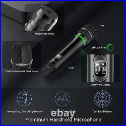 Wireless Microphones System Rechargeable, 4-Channel Professional Microphone Wir