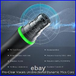 Wireless Microphones System Rechargeable, 4-Channel Professional Microphone Wir