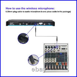 Wireless UHF Handheld Microphone 2 Channel Microphones Stage Karaoke Mic System