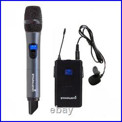 Wireless UHF Microphone System KTV Handheld & Headset Lavalier Lapel Microphone